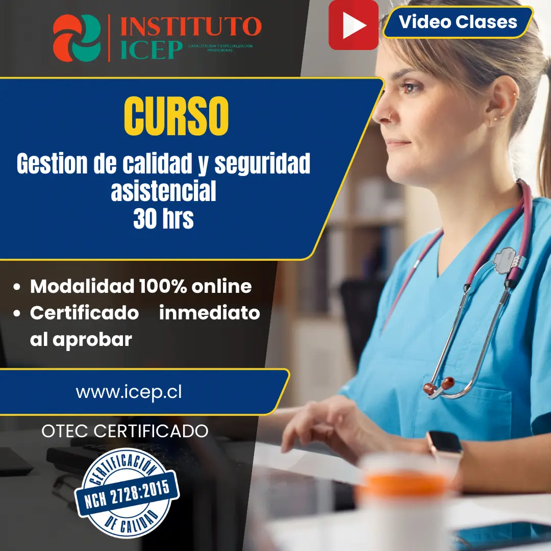 Curso Gestión de calidad y seguridad asistencial 30 hrs